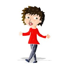 cartoon woman with no worries N9