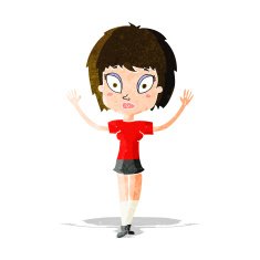 cartoon pretty girl N33