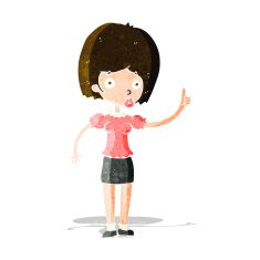 cartoon woman with idea N62