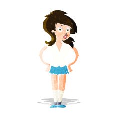 cartoon pretty woman N73