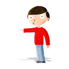 Cartoon Man Pointing N62