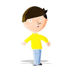 cartoon happy man N119