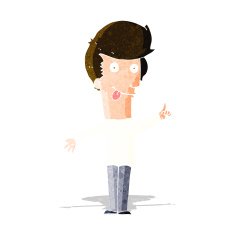 cartoon funny man with idea N2