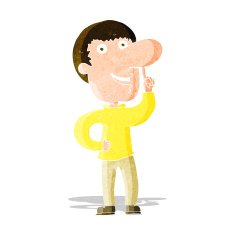 cartoon man with idea N70