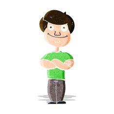 cartoon happy man N123