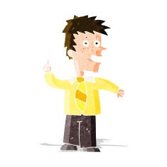 cartoon man with idea N71