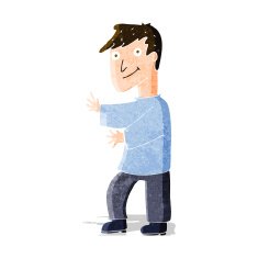 cartoon happy man N126