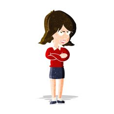 cartoon angry woman N6