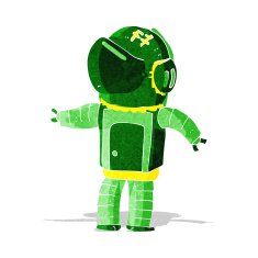 Cartoon Astronaut N51