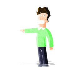 cartoon man accusing N7