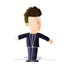 cartoon confused man N33
