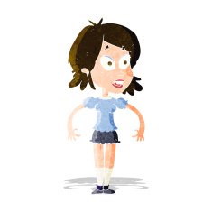 cartoon surprised woman N66