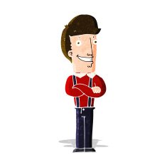 cartoon proud man N8