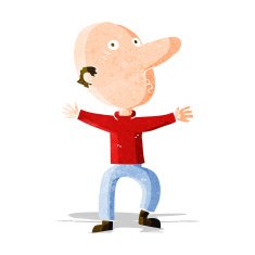 cartoon worried middle aged man N3