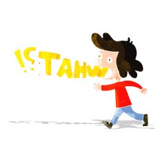 cartoon woman shouting what N3
