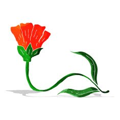 cartoon flower N184