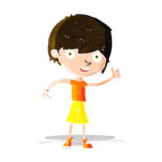 cartoon boy with positive attitude N6
