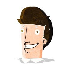 cartoon happy man N128