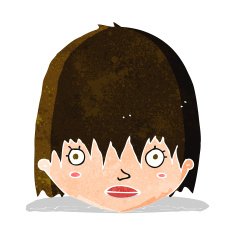 cartoon staring woman N10