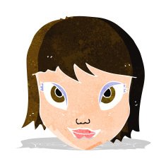 cartoon female face N41