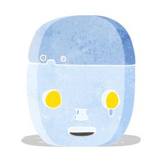 cartoon robot head N27