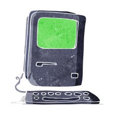 cartoon old computer N9