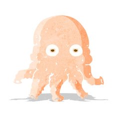 cartoon alien squid face N8