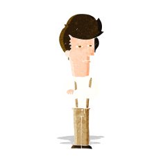 cartoon annoyed man N23