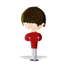 cartoon nervous boy N4