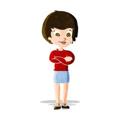 cartoon proud woman N6