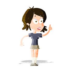 cartoon woman asking question N63