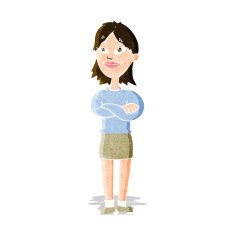 cartoon proud woman N7