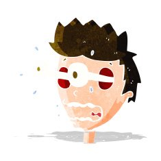 cartoon surprised man with eyes popping out N2