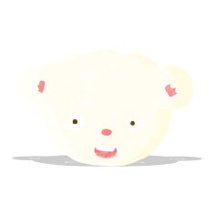 cartoon polar bear face N3