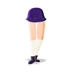 cartoon female legs N8