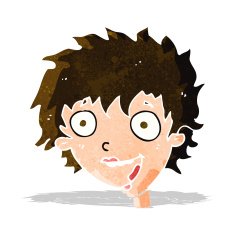 cartoon crazy excited woman N4