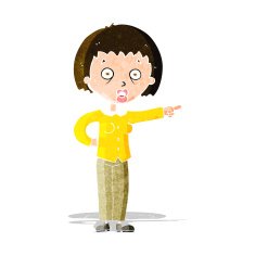 cartoon shocked woman N32