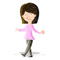 cartoon woman with no worries N11