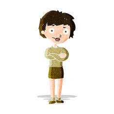 cartoon annoyed woman N57