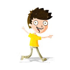 cartoon crazy excited boy N3