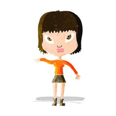 cartoon woman making gesture N7