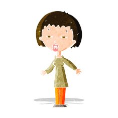 cartoon tired woman N8