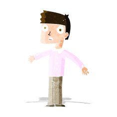 cartoon shocked man N51