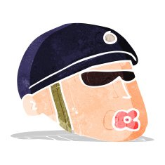 cartoon policeman head N3