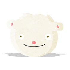 Cartoon Polar Bear Head N5