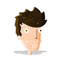 cartoon nervous man N51