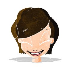 cartoon pretty female face N25