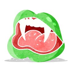 Cartoon Vampire Lips N16