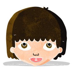 cartoon female face N44