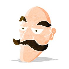cartoon old man face N3